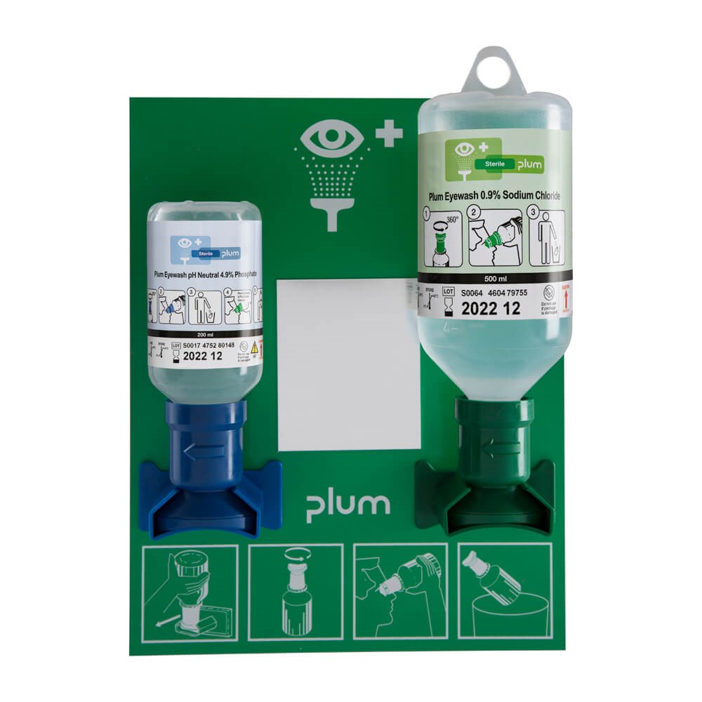 Plum Eye Wash Combi Station (200ml PH Neutral & 500ml Eye