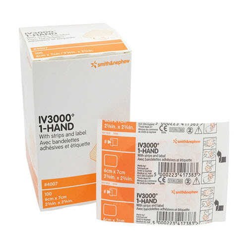 Opsite IV3000 Cannula Dressing - 6 x 7cm (100)