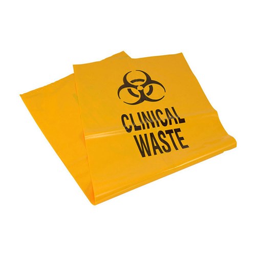 Yellow Biohazard Waste Bags 710 x 580mm (10) 40L