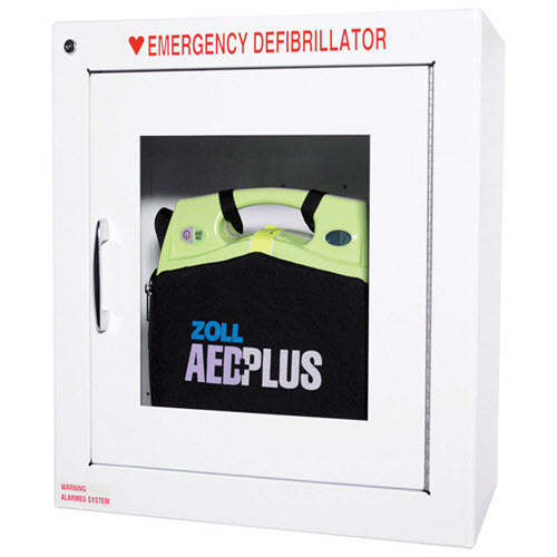 Zoll AED Plus Alarmed Metal Wall Cabinet with Clear Door