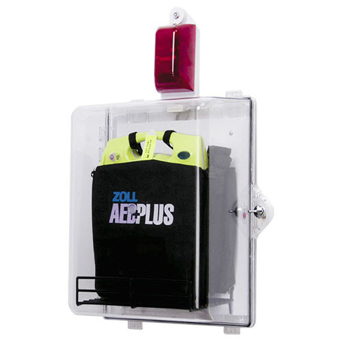 400588 Zoll Aed Plus Alarmed Clear Wall Cabinet Alpha First