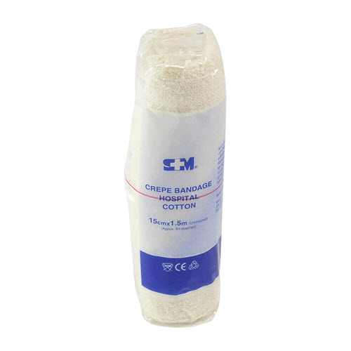 Hospital Crepe Bandage Light Support 15cm x 1.5m
