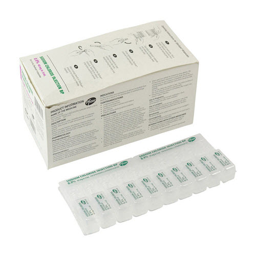 Sodium Chloride 0.9% Injection BP 50 x 5ml Ampoules