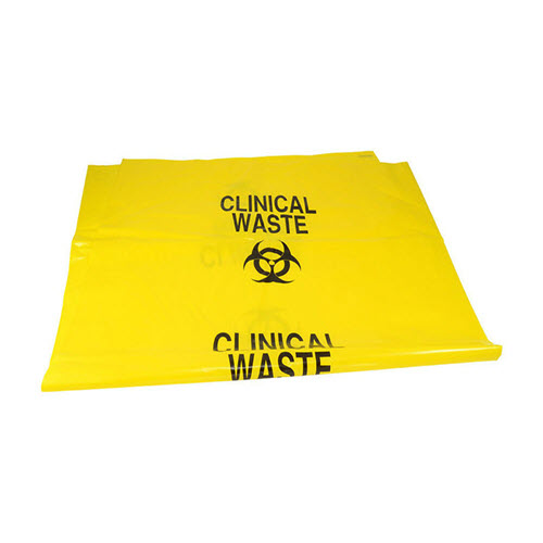 Yellow Biohazard Waste Bags 560 x 1000mm (10) 55L