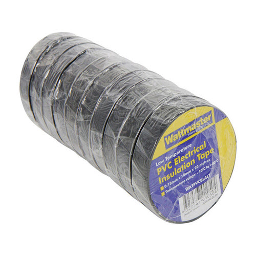PVC Electrical Tape 20m Black (10)