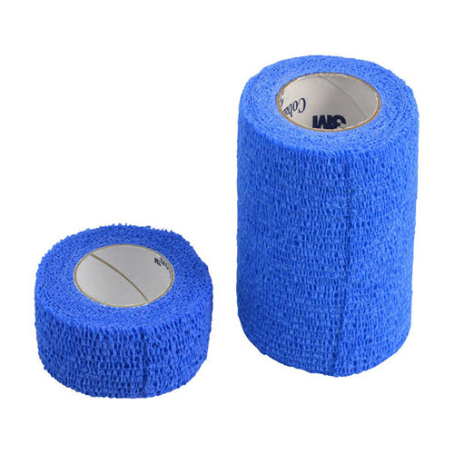 Coban Self-Adherent Bandage Blue Stretched