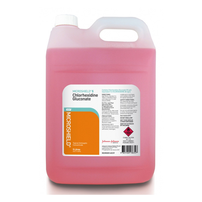 Microshield 5 Chlorhexidine Concentrate 5L - Alpha First Aid