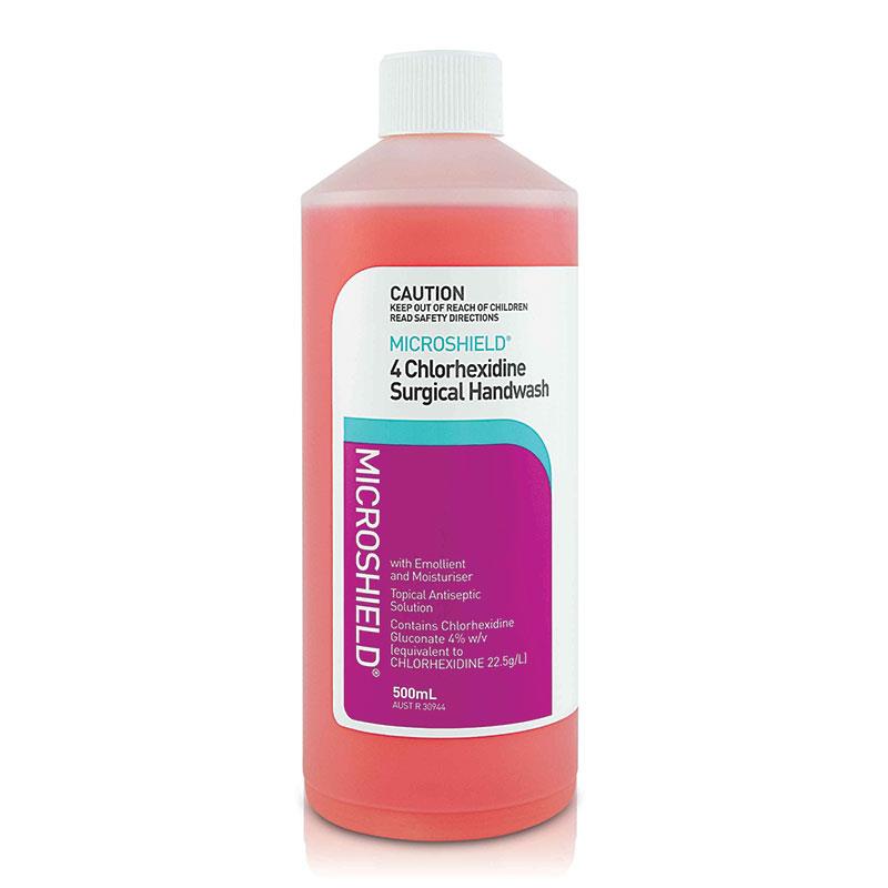 Microshield 4 Chlorhexidine Surgical Handwash 500ml - Alpha First Aid
