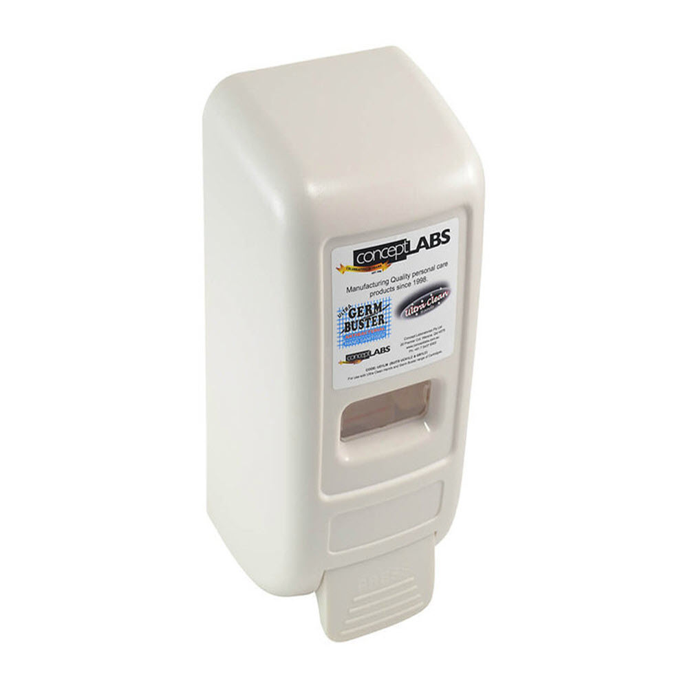 Ultra Clean Manual 1L Dispenser - White - Alpha First Aid