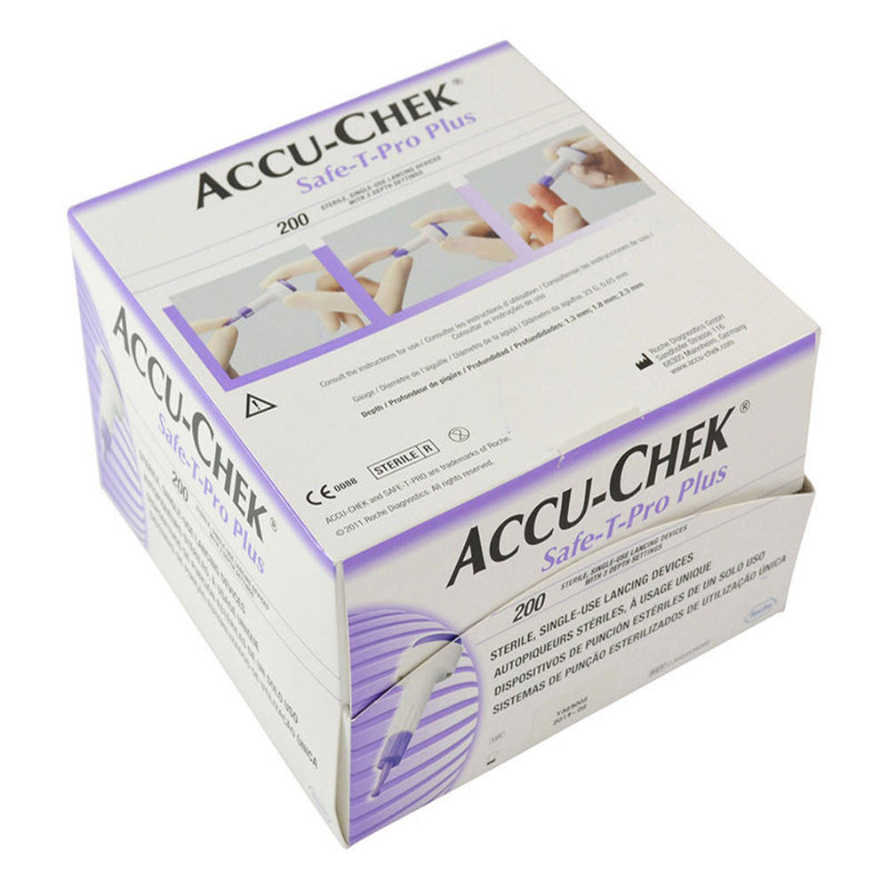 AccuChek SafeTPro Plus Single Use Lancet Device (200) Alpha First Aid