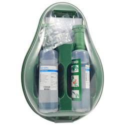 Braun Eye Wash Station Wall Plate & 2 x 500ml Bottles with Eye Bath