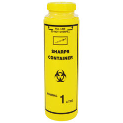 Sharps Container 1L Round without Bracket