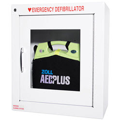 Zoll AED Plus Alarmed Metal Wall Cabinet with Clear Door