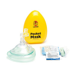 Laerdal Adult Pocket Mask with 02 Inlet & Head Strap