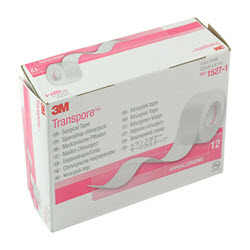 3M Transpore Transparent Tape 2.5cm (12)